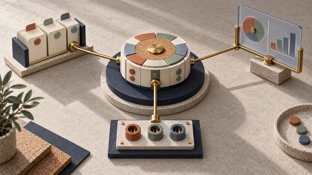 Un núcleo modular de cálculo actuarial conecta la misma lógica con una biblioteca, una interfaz de servicio y un tablero.